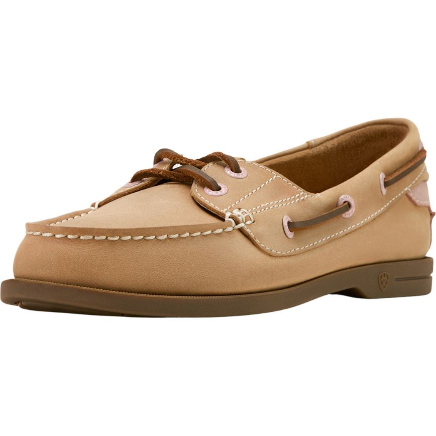 2025 Ariat Womens Antigua Boat Shoe 10061188 - Natural Tan